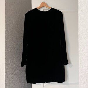 COS Black Velvet Dress Size 4